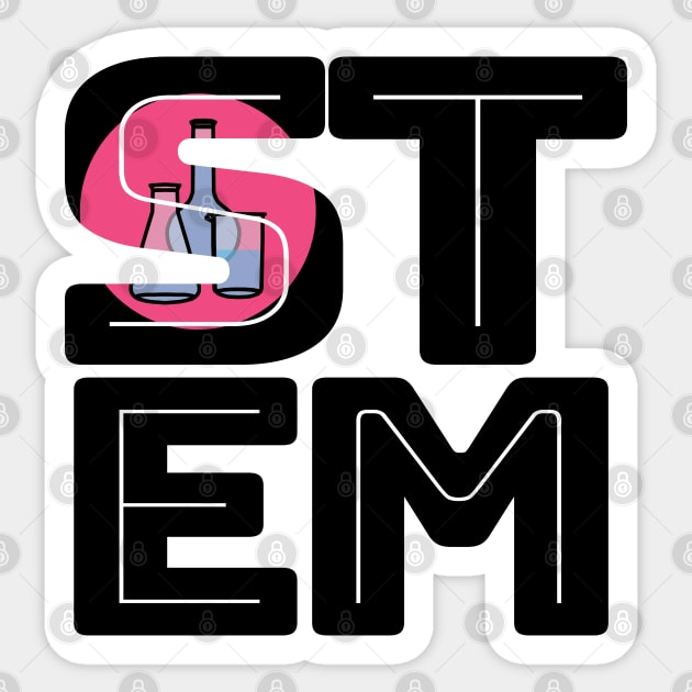 STEM with Blue Beaker and Flasks Sticker by ellenhenryart